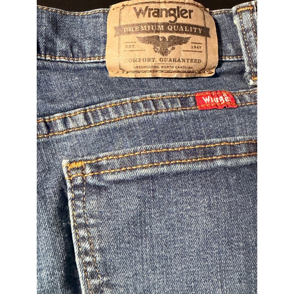 Wrangler Boys Classic Straight Jeans Medium Wash Adjustable Waist Size 14 Slim - Picture 6 of 8